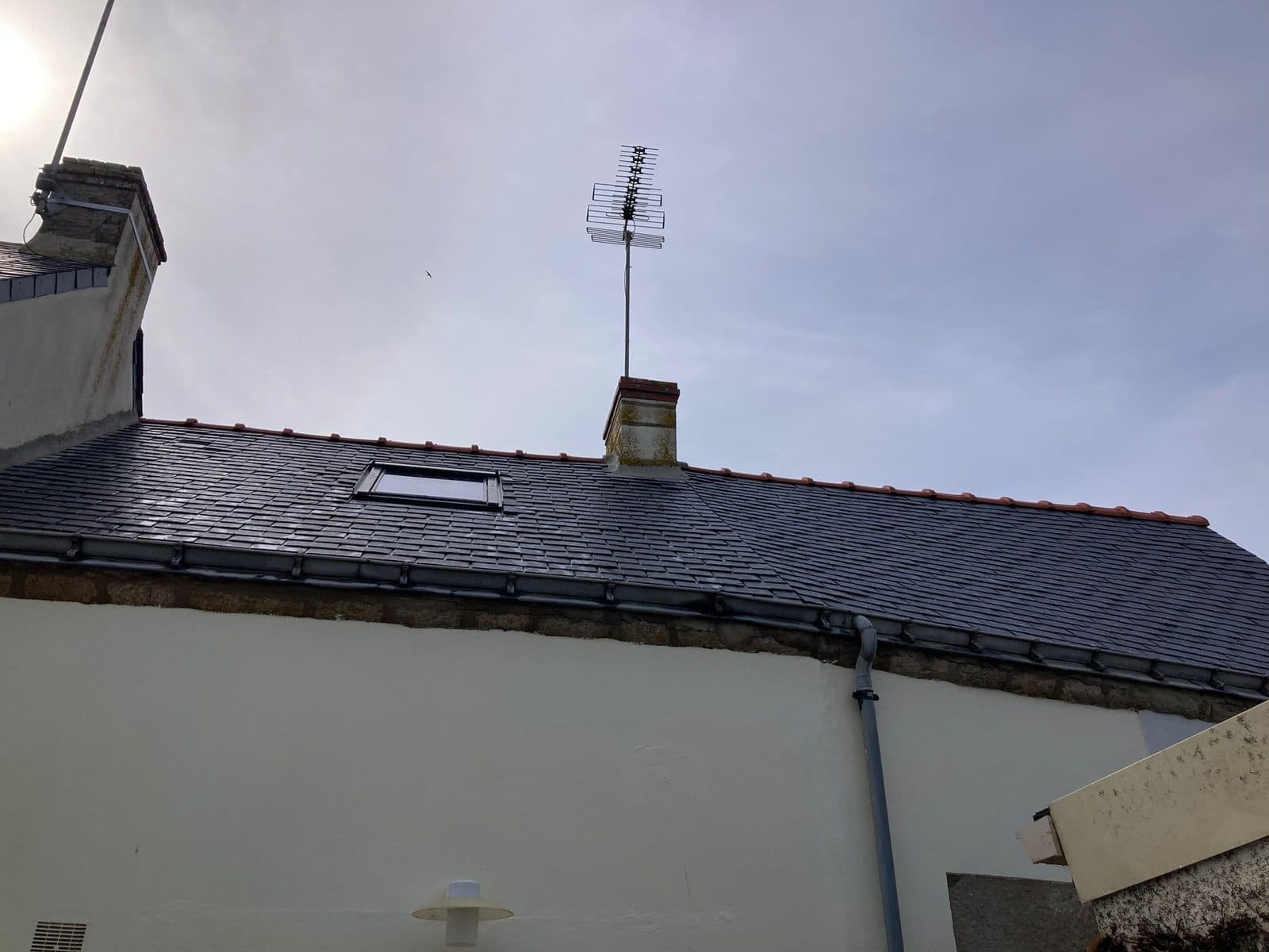 Toiture en ardoise rénovée